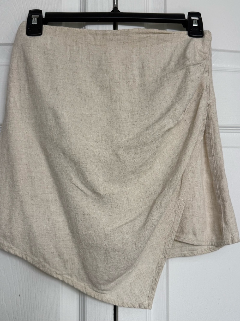 SHEIN Light Beige Linen-Blend Mini Skirt